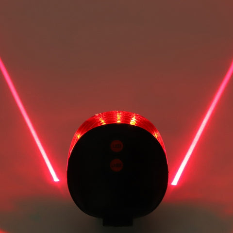 Image of Waterproof Bicycle Cycling Taillights - LED Laser Safety Warning Bicycle Tail Light