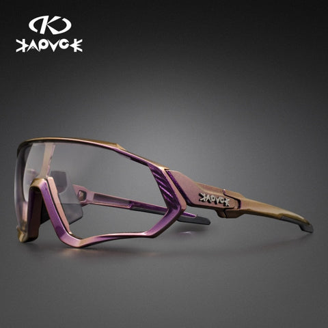 Image of Kapvoe Photochromic Cycling Sunglasses Men Women Sport Road Mtb Mountain Bike Bicycle Glasses Cycling Glasses Eyewear Goggle
