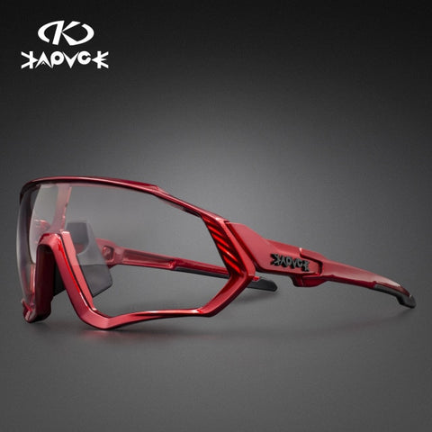 Image of Kapvoe Photochromic Cycling Sunglasses Men Women Sport Road Mtb Mountain Bike Bicycle Glasses Cycling Glasses Eyewear Goggle