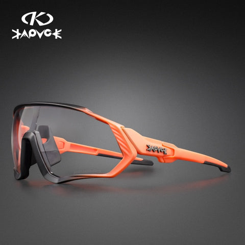 Image of Kapvoe Photochromic Cycling Sunglasses Men Women Sport Road Mtb Mountain Bike Bicycle Glasses Cycling Glasses Eyewear Goggle