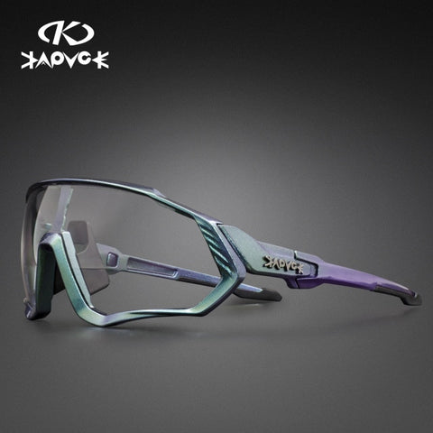 Image of Kapvoe Photochromic Cycling Sunglasses Men Women Sport Road Mtb Mountain Bike Bicycle Glasses Cycling Glasses Eyewear Goggle