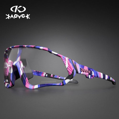 Image of Kapvoe Photochromic Cycling Sunglasses Men Women Sport Road Mtb Mountain Bike Bicycle Glasses Cycling Glasses Eyewear Goggle
