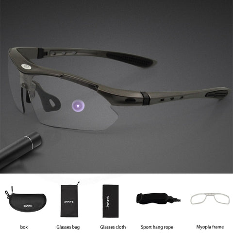 Image of Kapvoe Photochromic Cycling Sunglasses Men Women Sport Road Mtb Mountain Bike Bicycle Glasses Cycling Glasses Eyewear Goggle