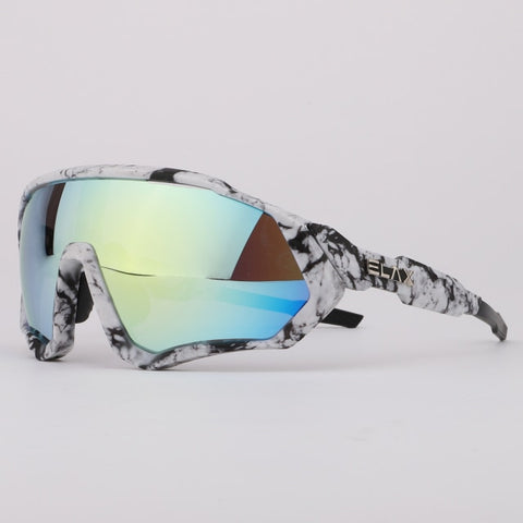 Image of Colored Cycling Sunglasses - Bicycle Goggles - Outdoor Sports Glasses Men Women Riding Lenses Cycling Glasses Bike Mtb Windproof