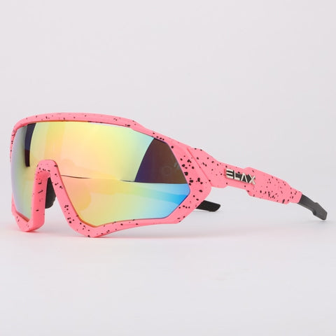 Image of Colored Cycling Sunglasses - Bicycle Goggles - Outdoor Sports Glasses Men Women Riding Lenses Cycling Glasses Bike Mtb Windproof