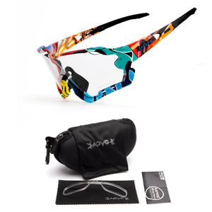 Men/Women Photochromic 1 Lens Cycling Sunglasses outdoor Sport Bike Cycling Eyewear Cycling Glasses Bicycle Hiking Fishing MTB