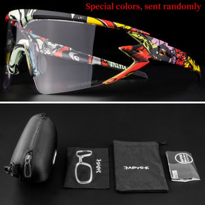 Kapvoe Outdoor Women Photochromic Cycling Glasses Sport Cycling Glasses Mountain Bike Cycling Sunglasses Glasses Gafas Ciclismo