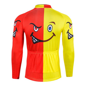 Smiley Face Long Sleeve Cycling Jersey