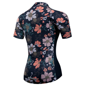 Flowers Cycling Jersey For Women