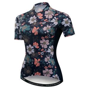 Flowers Cycling Jersey For Women