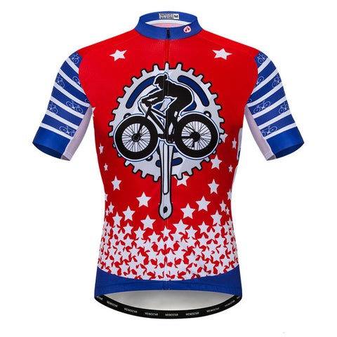 Image of White Stars Cycling Jersey