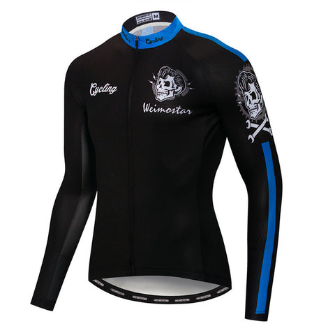 Image of Black Long Sleeve Cycling Jersey