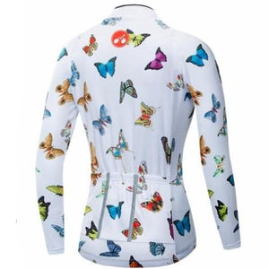 Butterfly Long Sleeve Women Cycling Jersey