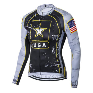 USA Army Long Sleeve Cycling Jersey